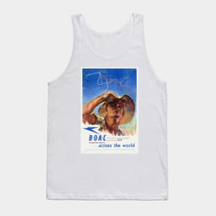 B.O.A.C. Speedbird Routes UK Vintage Poster Tank Top